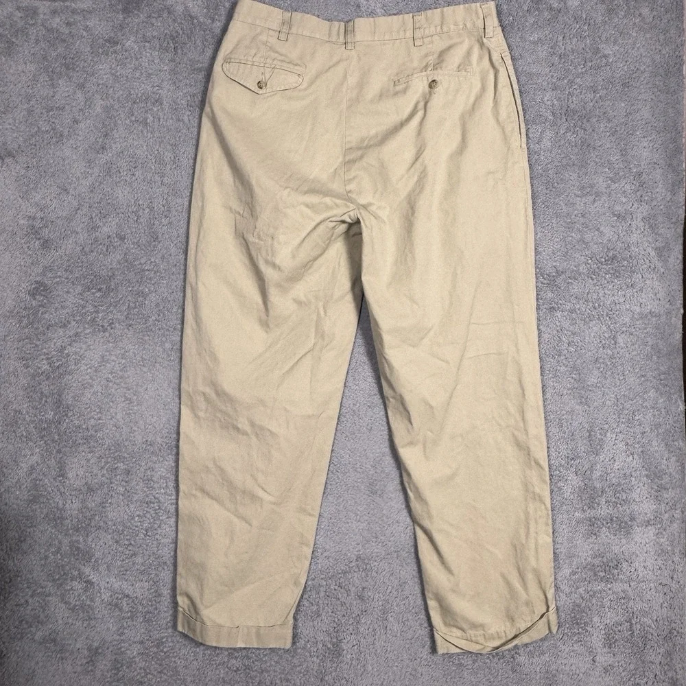 Vintage Polo Ralph Lauren Hammond Pant Mens 34x29 Trouser Pleated Cuffed Chino